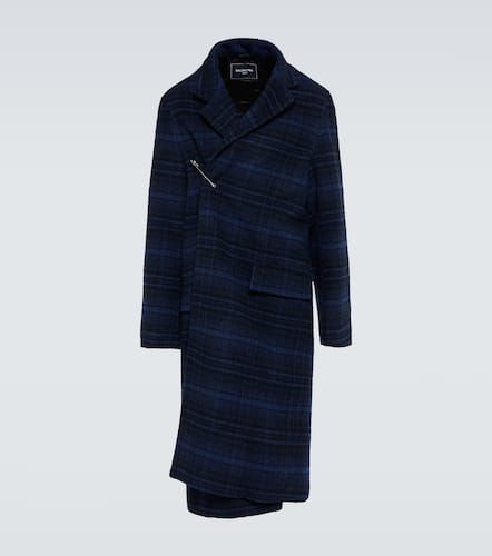 Cappotto in lana vergine a quadri - Balenciaga - Modalova