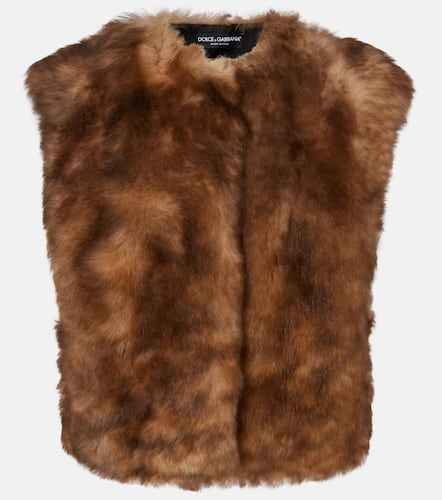 Cropped-Weste aus Shearling - Dolce&Gabbana - Modalova
