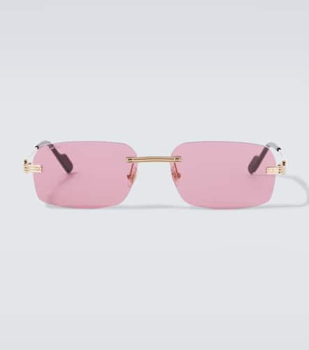 Eckige Sonnenbrille - Cartier Eyewear Collection - Modalova