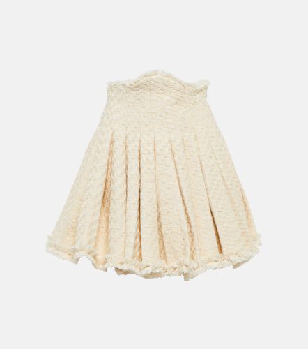 Cotton-blend tweed pleated skirt - Balmain - Modalova