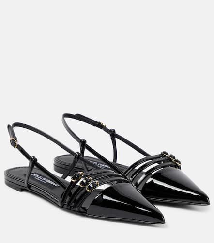 Patent leather slingback ballet flats - Dolce&Gabbana - Modalova