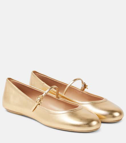 Carla metallic leather ballet flats - Gianvito Rossi - Modalova