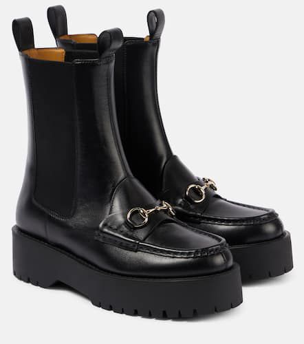 Botas chelsea de piel con Horsebit - Gucci - Modalova