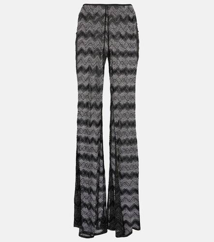 Zigzag lamÃ© wide-leg pants - Missoni - Modalova