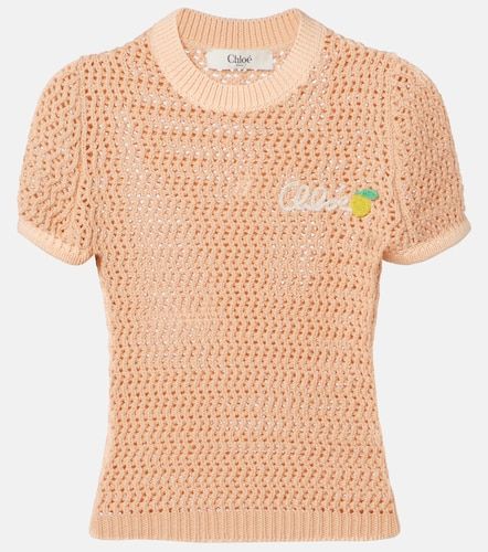 Chloé Top in cotone crochet - Chloe - Modalova