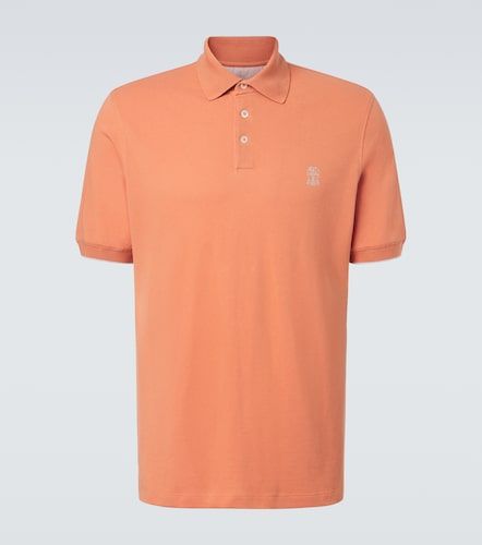 Polo de algodón con logo - Brunello Cucinelli - Modalova