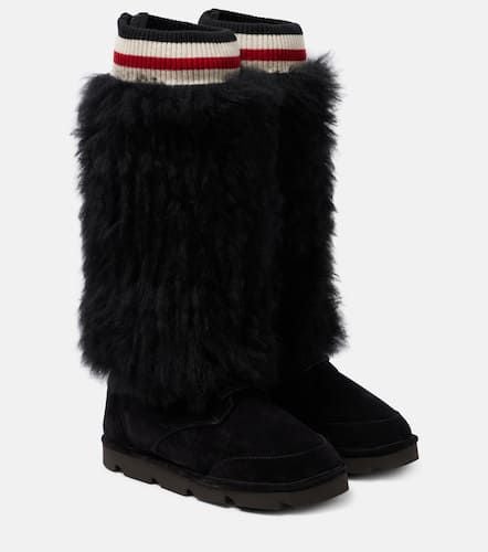 Stiefel Mountain aus Veloursleder mit Shearling - Brunello Cucinelli - Modalova