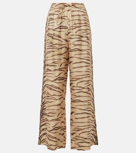 Printed high-rise silk wide-leg pants - Stella McCartney - Modalova