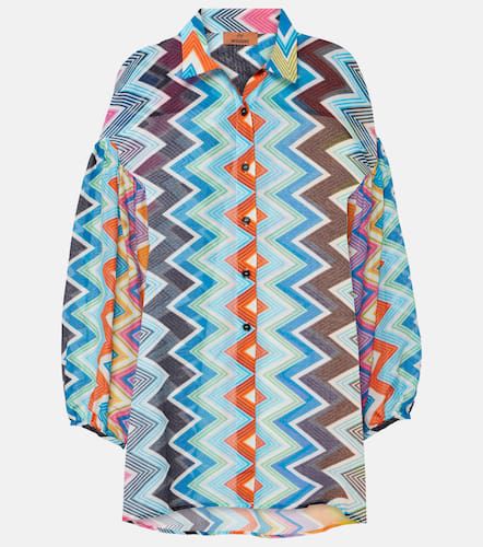 Camisa de algodón y seda en zigzag - Missoni - Modalova