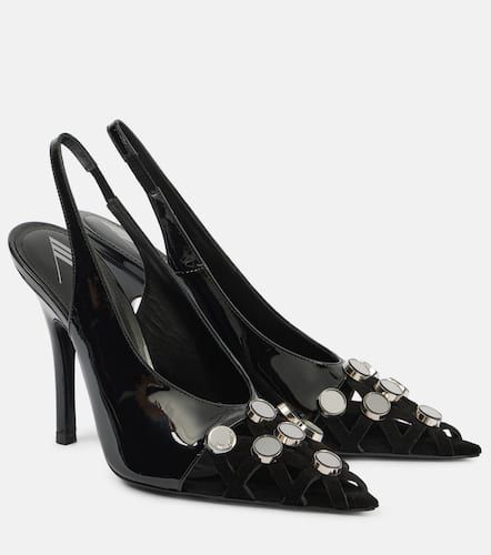 Fiona 105 patent leather slingback pumps - The Attico - Modalova