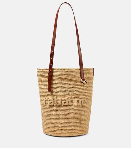 Rabanne Logo raffia tote bag - Rabanne - Modalova