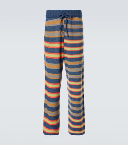 Pantaloni Leo in cashmere e cotone a righe - The Elder Statesman - Modalova