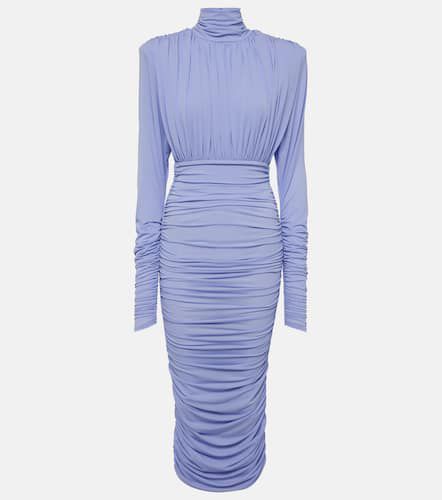 Ruched crêpe jersey midi dress - Alex Perry - Modalova