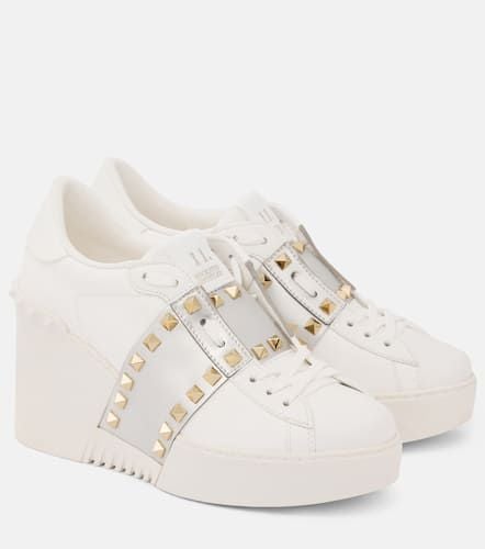 Open Disco leather wedge sneakers - Valentino Garavani - Modalova