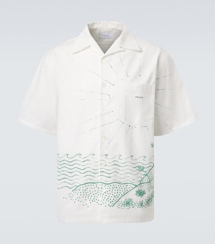 Camicia bowling in cotone con stampa - Prada - Modalova