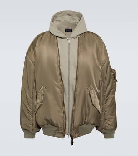 Hooded nylon bomber jacket - Balenciaga - Modalova