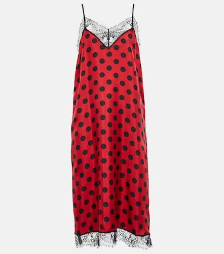 Ami Paris Polka-dot silk midi dress - Ami Paris - Modalova