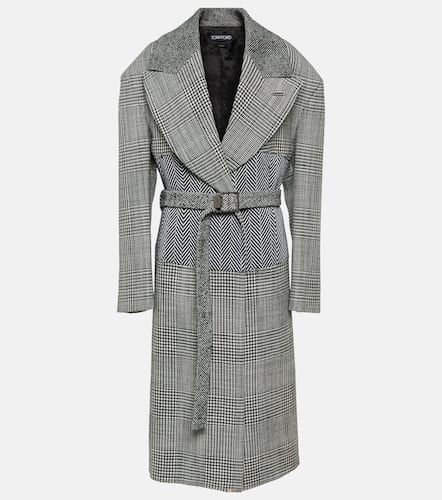 Cappotto in lana vergine a quadri - Tom Ford - Modalova