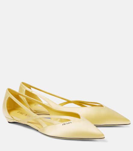 Prada Logo satin ballet flats - Prada - Modalova