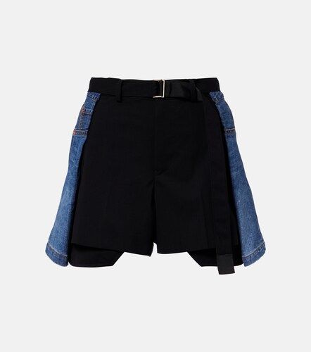 Sacai Shorts de denim con paneles - Sacai - Modalova