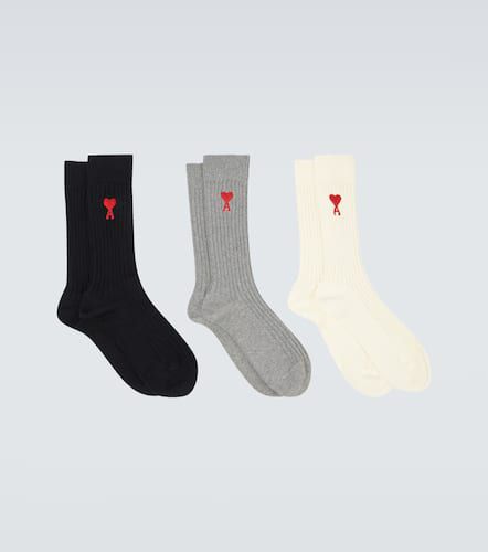 Ami de Coeur set of 3 cotton-blend socks - Ami Paris - Modalova