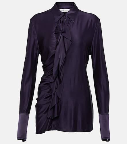 Ruffled satin shirt - Victoria Beckham - Modalova