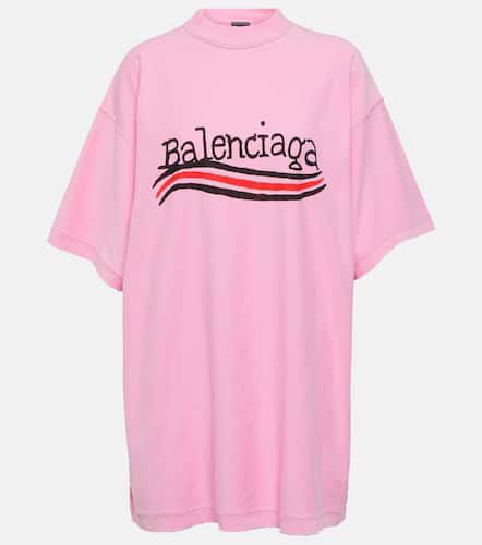 Camiseta en jersey de algodón con logo - Balenciaga - Modalova