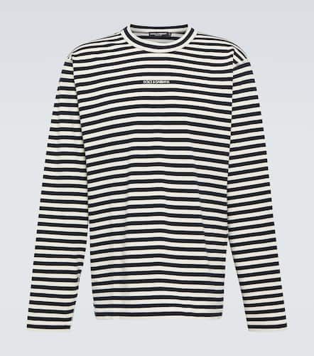 Camiseta de jersey de algodón a rayas - Dolce&Gabbana - Modalova