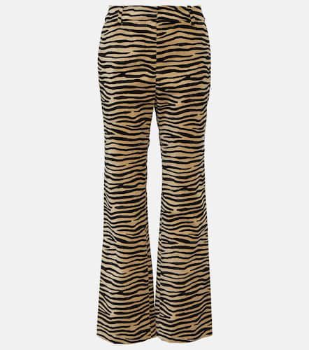 Tiger-print cotton twill flared pants - Rabanne - Modalova
