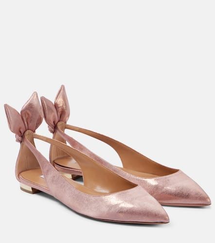 Bailarinas Bow Tie metalizadas - Aquazzura - Modalova