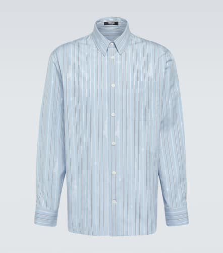 Camisa de popelín de algodón a rayas - Versace - Modalova