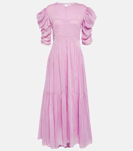 Puff-sleeve cotton and silk maxi dress - Isabel Marant - Modalova