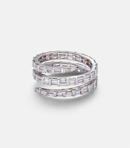 Three Row 18kt white gold ring with diamonds - Anita Ko - Modalova