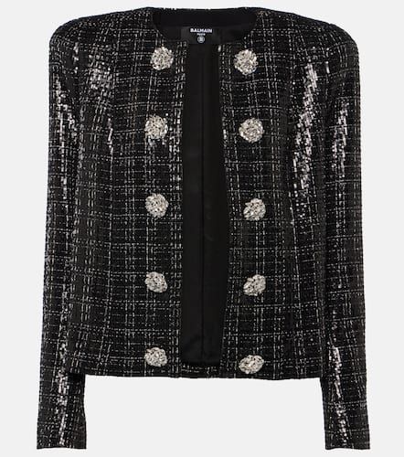 Jacke aus Tweed mit Pailletten - Balmain - Modalova