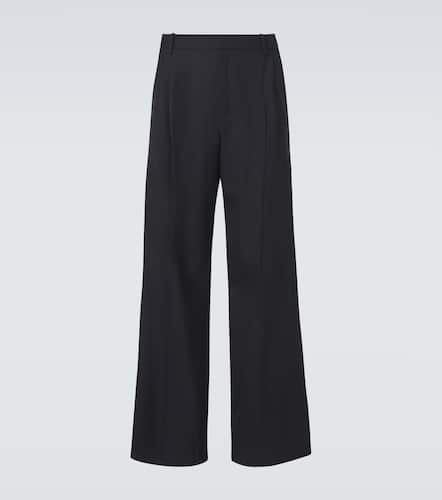 Weite High-Rise-Hose aus Wolle - Saint Laurent - Modalova