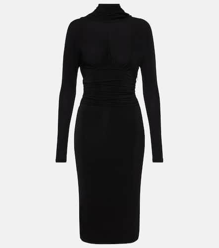 Saint Laurent Abito midi con ruches - Saint Laurent - Modalova