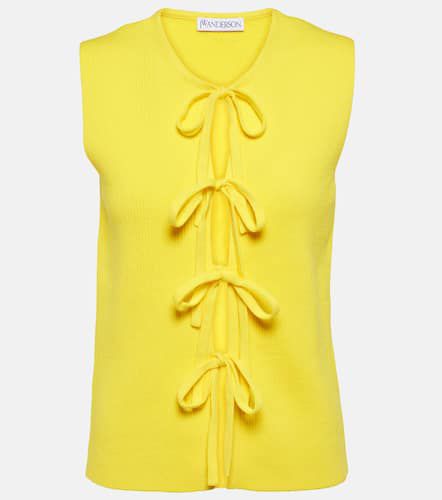 Tank top de algodón con lazos - JW Anderson - Modalova