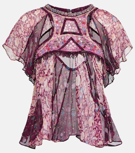 Orna printed silk chiffon top - Isabel Marant - Modalova