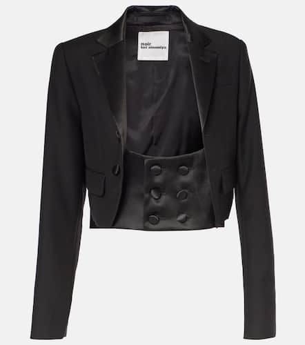 Chaqueta de lana, mohair y seda cropped - Noir Kei Ninomiya - Modalova