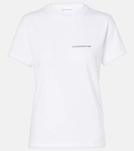 Camiseta de jersey de algodón con logo - Victoria Beckham - Modalova