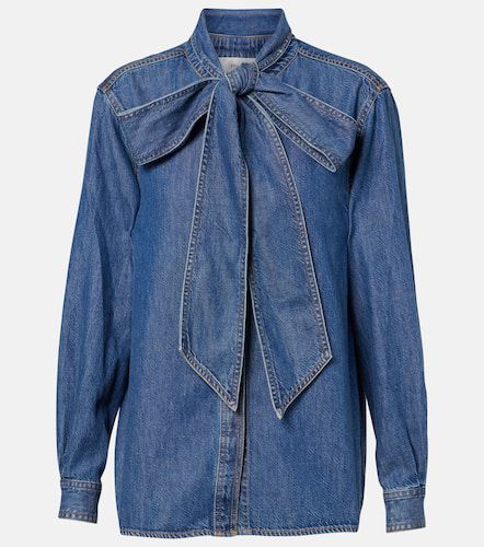 Blusa con lazada Secretary de denim - Frame - Modalova