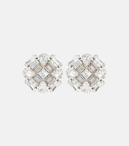 Flower crystal-embellished earrings - Alessandra Rich - Modalova