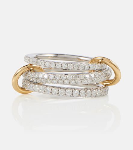 Nova sterling silver and 18kt gold ring with diamonds - Spinelli Kilcollin - Modalova