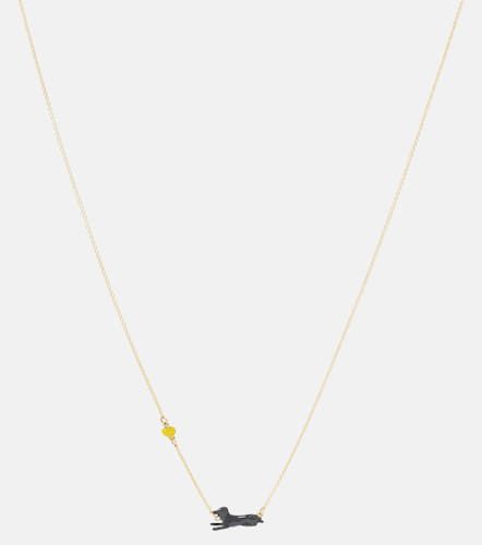 Halskette Perrito Pelota aus 9kt Gelbgold mit Emaille - Aliita - Modalova