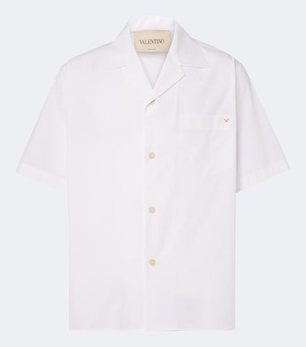Camisa de algodón con VGold - Valentino - Modalova