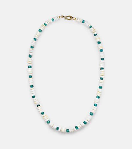 Kt gold beaded necklace with opal and apatite - Ileana Makri - Modalova