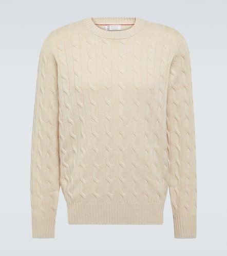 Cable-knit cashmere sweater - Brunello Cucinelli - Modalova