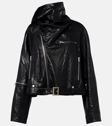 Scarf Light leather biker jacket - Rick Owens - Modalova