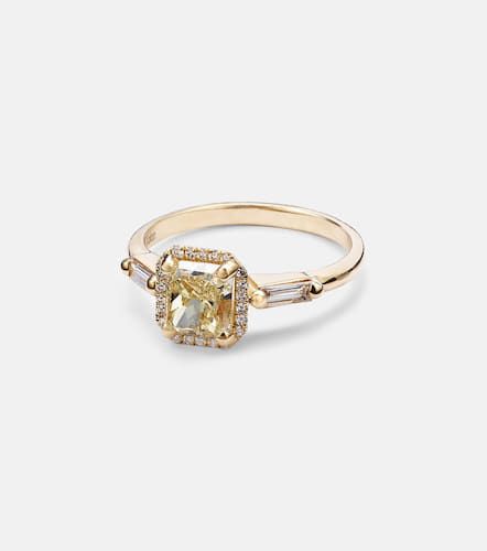 Kt yellow ring with diamonds - Suzanne Kalan - Modalova