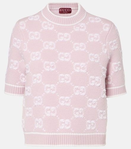 Top de bouclé de lana con GG en jacquard - Gucci - Modalova